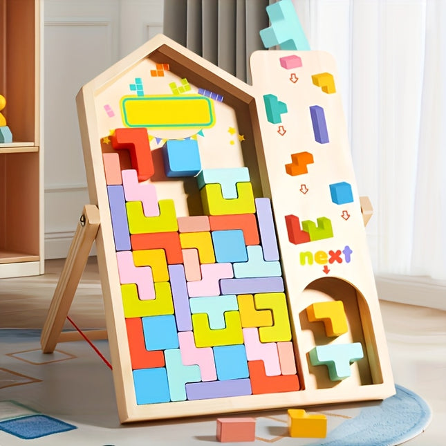 Wooden Puzzle Blocks For Kids Educational Interlocking Toys