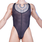 Men's Solid Color Casual Silky Breathable And Fun Jumpsuit