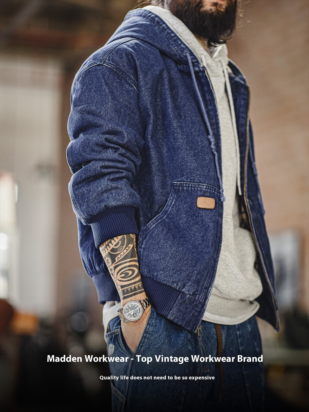 Tooling American Retro Washed Denim Jacket