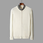 Men's Half-high Collar Knitted Slim-fitting All-matching Striped Korean Sweater