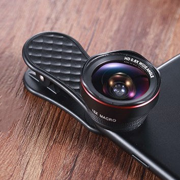 LQ-046 mobile phone lens wide-angle lens + macro lens external camera lens mobile phone mobile phone Hover Image