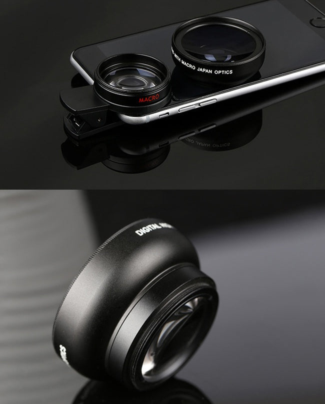 Mobile phone lens 0.45Xwide angle 12.5 times the macro external lens photography camera universal HD Combo Main Image