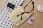 Simple And Elegant Crochet Crossbody Straw Bag