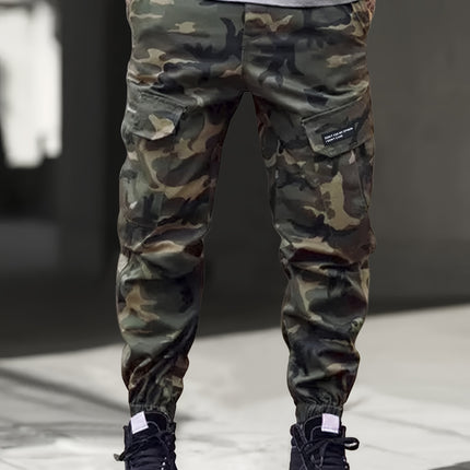 Men's Camouflage Cargo Pants With Pockets Casual Trousers