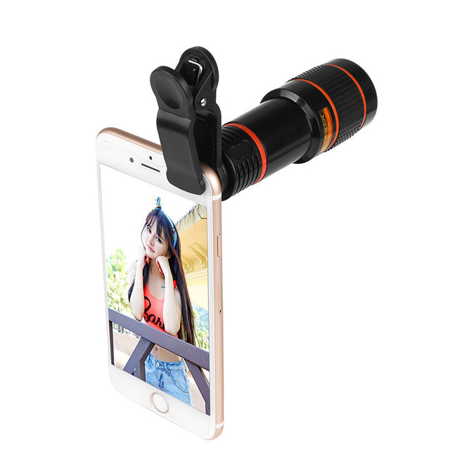 Zoom Mobile Phone Clip-On Retractable Telescope Camera Lens For  Galaxy S3 S4 S5 S6 S7 Edge Phone Main Image