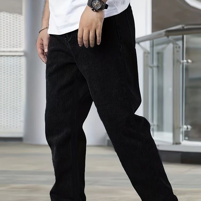 Men's Black Trend Simple All-matching Jeans Fashion Personality Hover Image