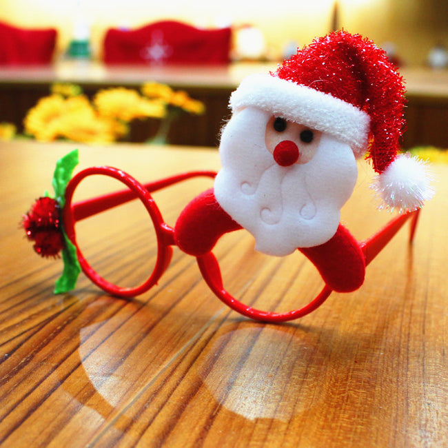 Christmas glasses frame Christmas party supplies Christmas gifts Christmas decorations glasses Santa glasses Hover Image