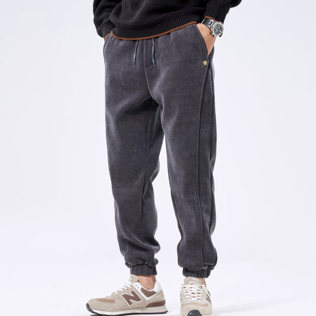 Autumn And Winter Ankle-tied Japanese Corduroy Retro Casual Sports Pants Men Main Image