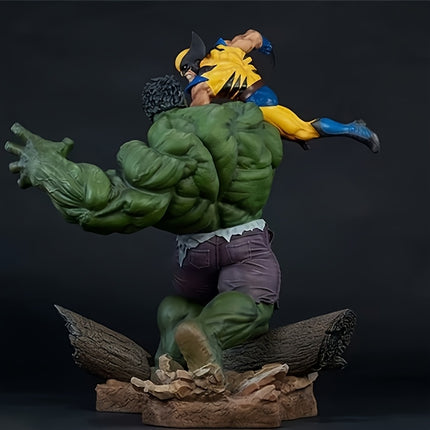 Avengers Wolverine Vs Hulk Statue Hand Made Large Ornaments