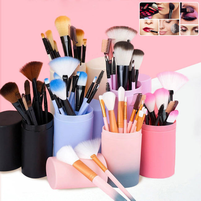 12pcs Makeup Brush Set Blush Eyeshadow Eyelash Highlighter Makeup Brush Hover Image