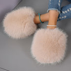 Large Size Solid Color Fluffy Soft Bottom Winter Baotou Home Warm Multi-color Cotton Slippers
