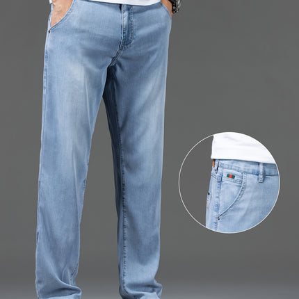 6606T Lyocell Ultra Thin Mens Jeans With Contrast Stitching