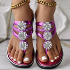 Floral Pattern Flip-Flops Comfortable Casual Summer Beach Slippers - Anklet Not Included