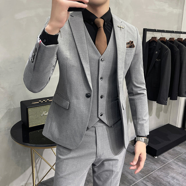 Wedding Dress Suit 3-piece Business Men's Suit Hover Image