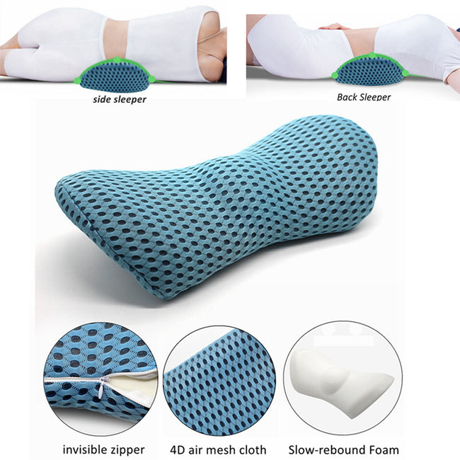 Lumbar Support Pillow For Side Sleepers Pregnancy Relieve Hip Coccyx Sciatica Pain Machine Chair Back Cushion Waist Car Seat Hover Image