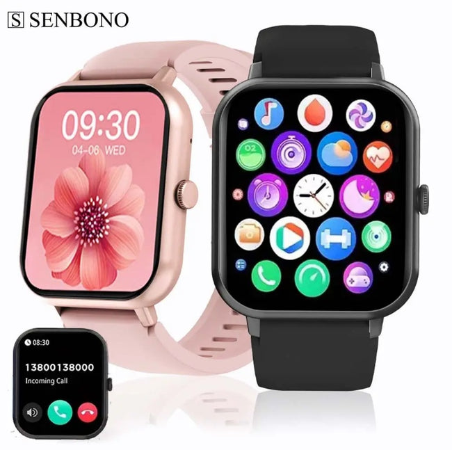 ZL54CJ Square Smartwatch Women BT Call Heart Rate Sport Mode Fitness Tracker Waterproof Smart Watch Men For IOS Android Hover Image