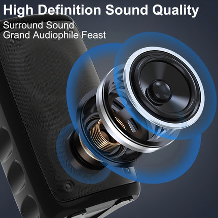 EXBOMWIT Boombox Wireless Speaker Bluetooth 5 2400mAh