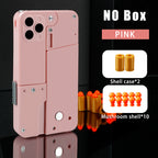 Folding Pistol Bullet Automatic Shell Throwing Toy Creative Soft Bullet Toy Mobile Phone Appearance Gun Outdoor Interactive Kid Gift