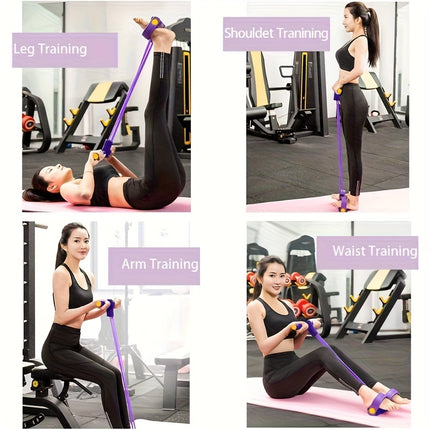 6 Tube Yoga Multifunction Resistance Band PVC Home Workout