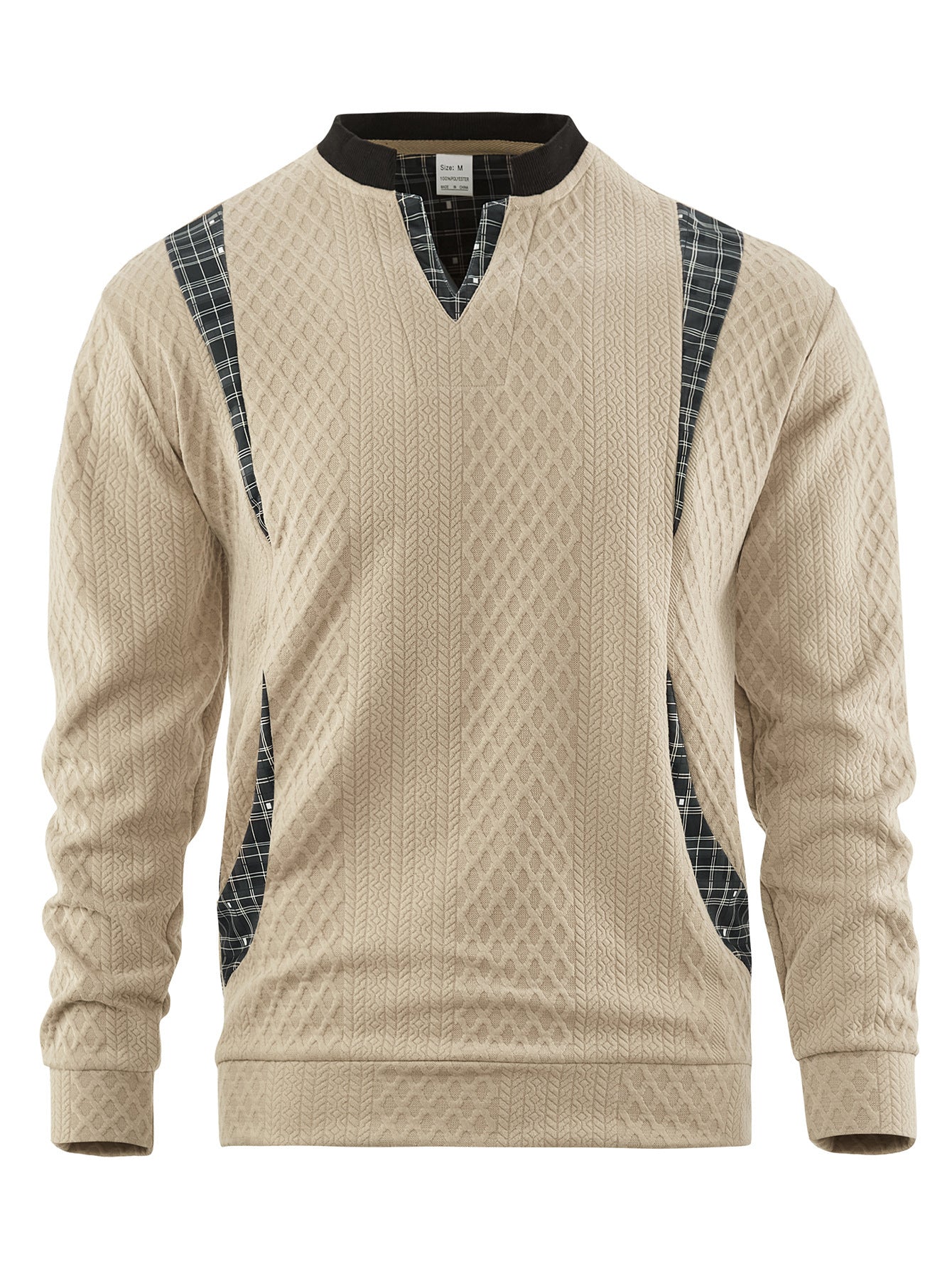 Men's Contrast Color Pullover Sweater