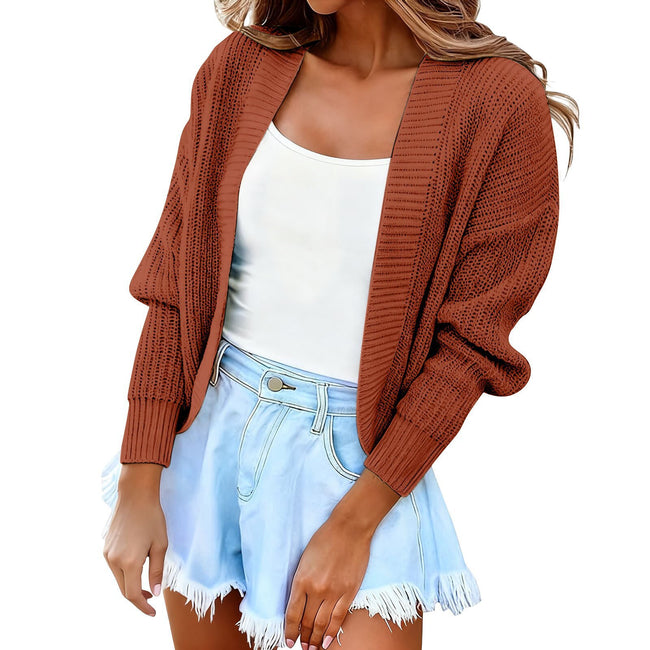 Women's Short Cape Knitted Cardigan Sweater Main Image