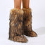 Flat Heel High-top Warm Winter Long Tube Fur Boots