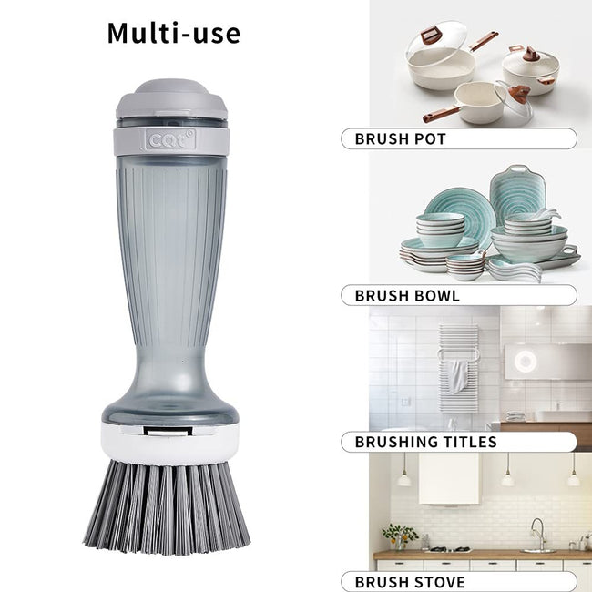 Pot Brush Dish Brush Dish Scrub Brush With Soap Dispenser For Dishes Kitchen Sink Pot Pan Main Image