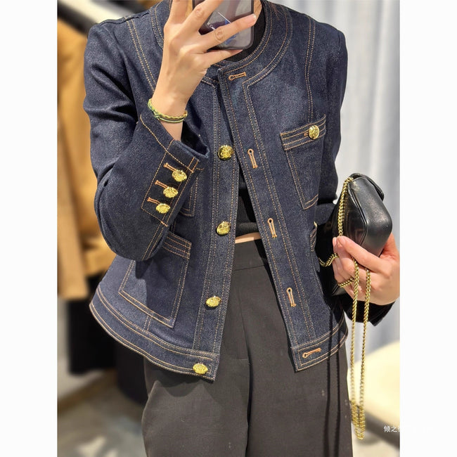 Early Autumn New Denim Short Coat Main Image
