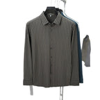 Spring And Autumn New Vertical Striped Shirt Men