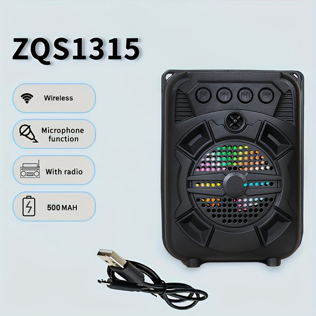 Portable Wireless Speaker With LED Light And Bass Karaoke