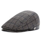 Woolen Beret Herringbone Pattern Adjustable