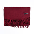 Women's Solid Color Scarf Tassel Scarf
