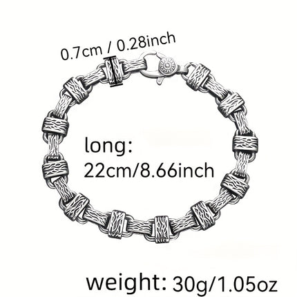 Elegant 925 Silver Minimalist Mens Bracelet With Twist Clasp
