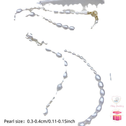 Freshwater Pearl Beaded Necklace Long Layering Chain