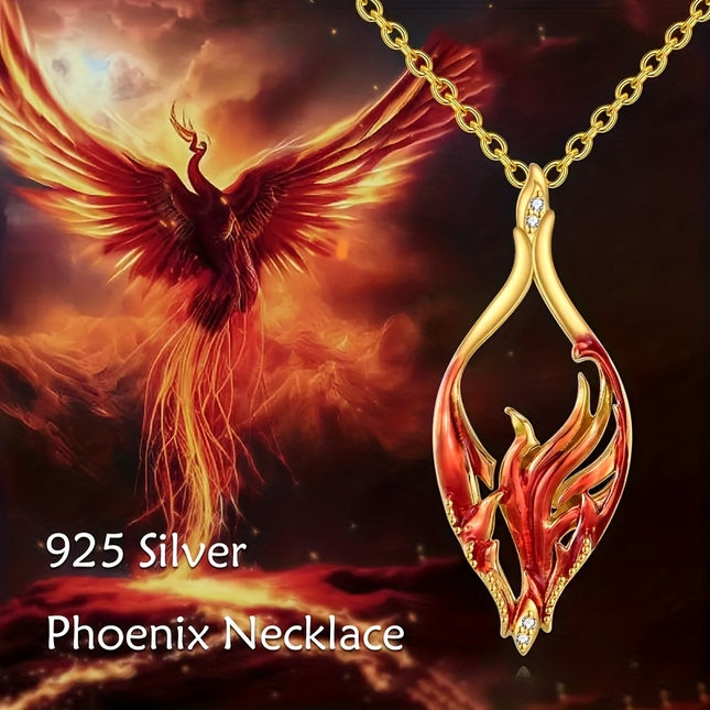 Sterling Silver Pendant Necklace 18K Gold Plated Zircon