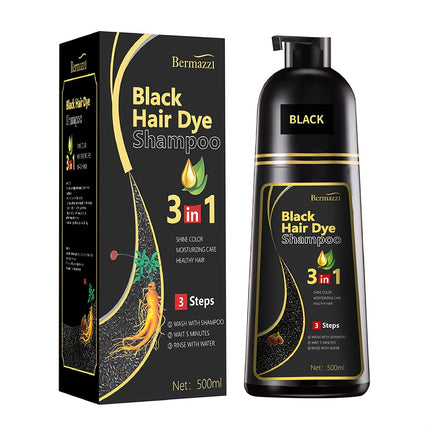 Ginseng Hair Dye Shampoo 500ml Gray Coverage Moisturizing