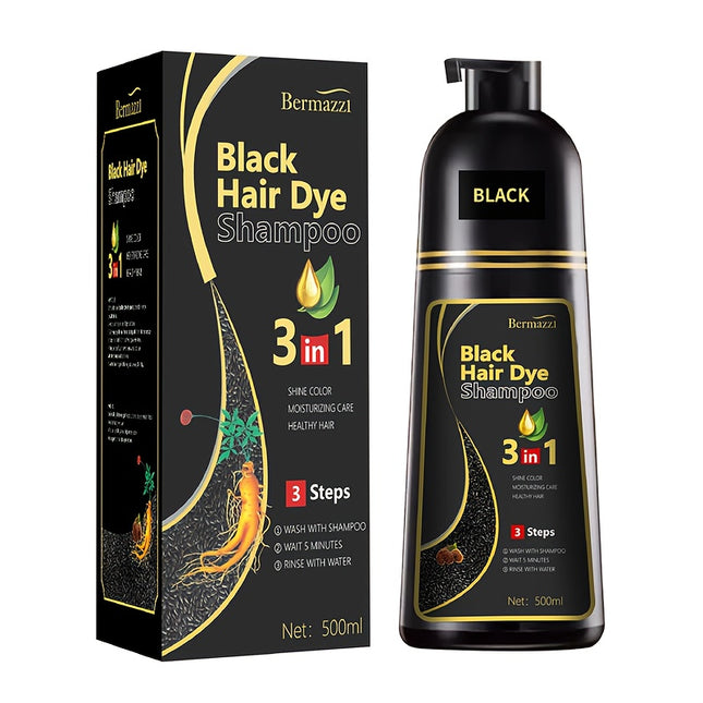 Ginseng Hair Dye Shampoo 500ml Gray Coverage Moisturizing