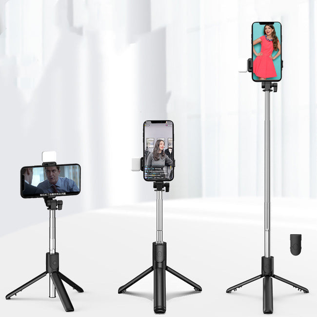 Compatible with Apple, Bluetooth Fill Light Selfie Stick Outdoor Live Broadcast Integrated Tripod Phone Holder Hover Image