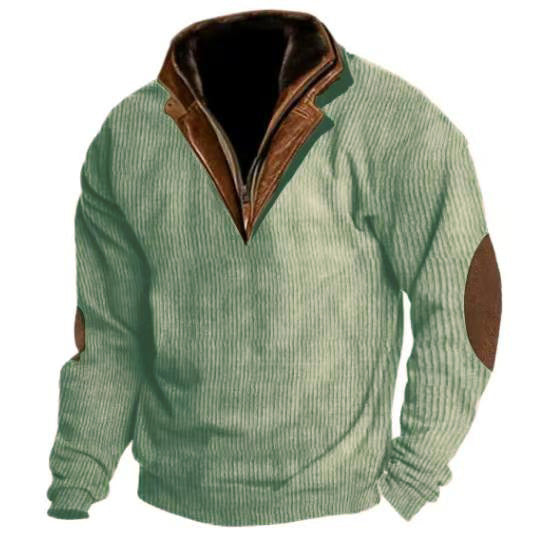 Warm And Loose Outdoor Breathable Stand Collar Men's Sweater