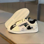 Fashion Soft Bottom Low-top Fabric Leather Stitching Breathable Personality Casual Shoes