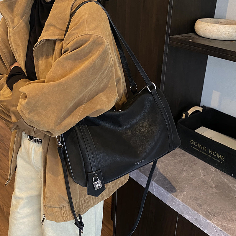 Retro Matte Simple Fashion All-match Large Capacity One-shoulder Portable Bowling Bag