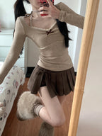 Halter Lace V-neck Sweater Women's Spring