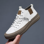 Men's Sports Casual Leather White Shoes