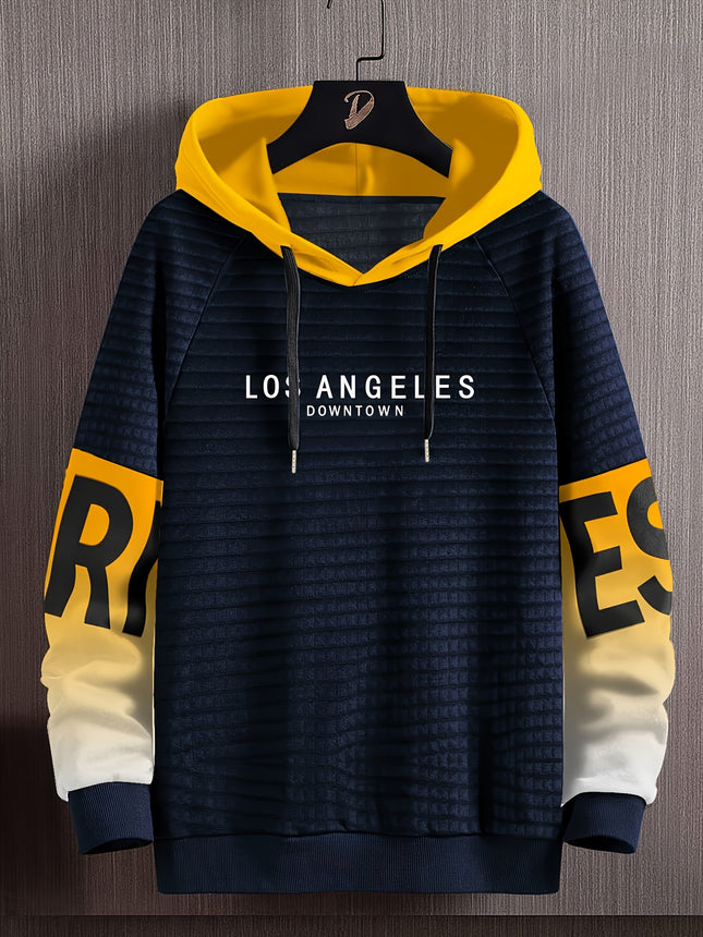 Men's Athletic Hoodie Full Zip Sweatshirt Navy Relaxed