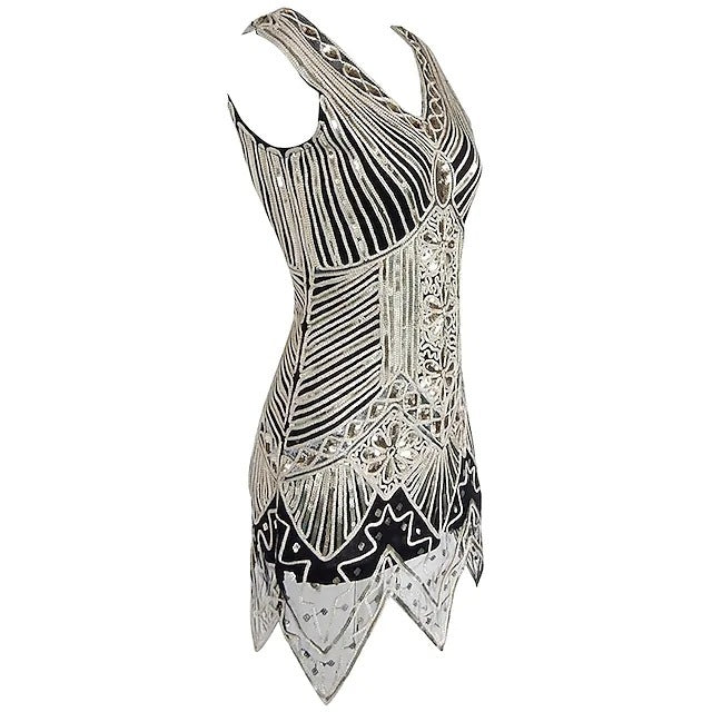 Retro Dress Handmade Beaded Tassel Sexy Performance