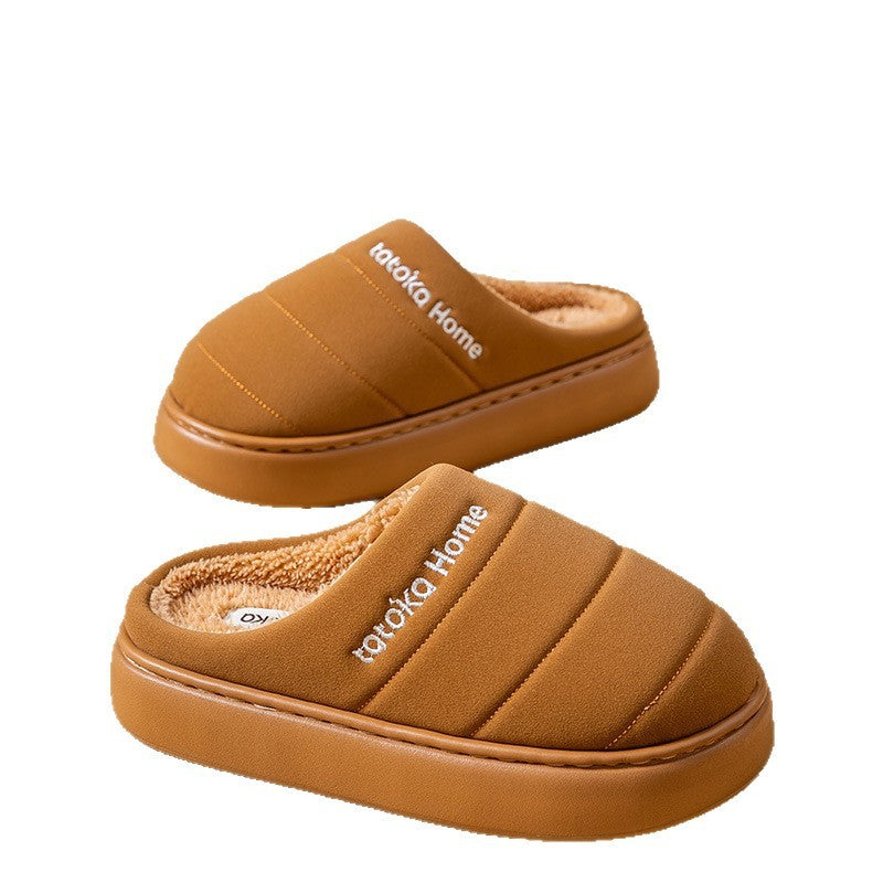 New Cotton Waterproof Plush Autumn And Winter Warm Non-slip Platform Fleece Lined Cotton Shoes