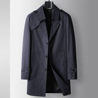 Mid-length Lapel Single Breasted Medium Youth Young Luxury Business Casual Trench Coat