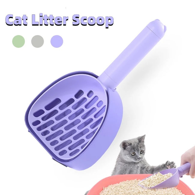 Cat Litter Scoop Plastic Cats Poop Scoop With Base Pets Cleanning Tool Cat Toilet Products Durable Litter Box Cleaner Shovel Pet Products Hover Image