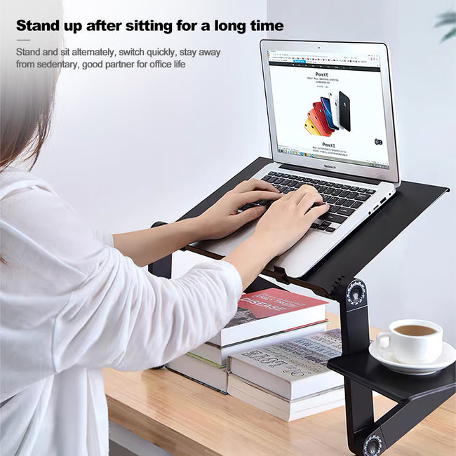 Folding Desk Retractable Adjustable Study Desk In Bed Aluminum Alloy Notebook Computer Bracket Lazy Desk Hover Image