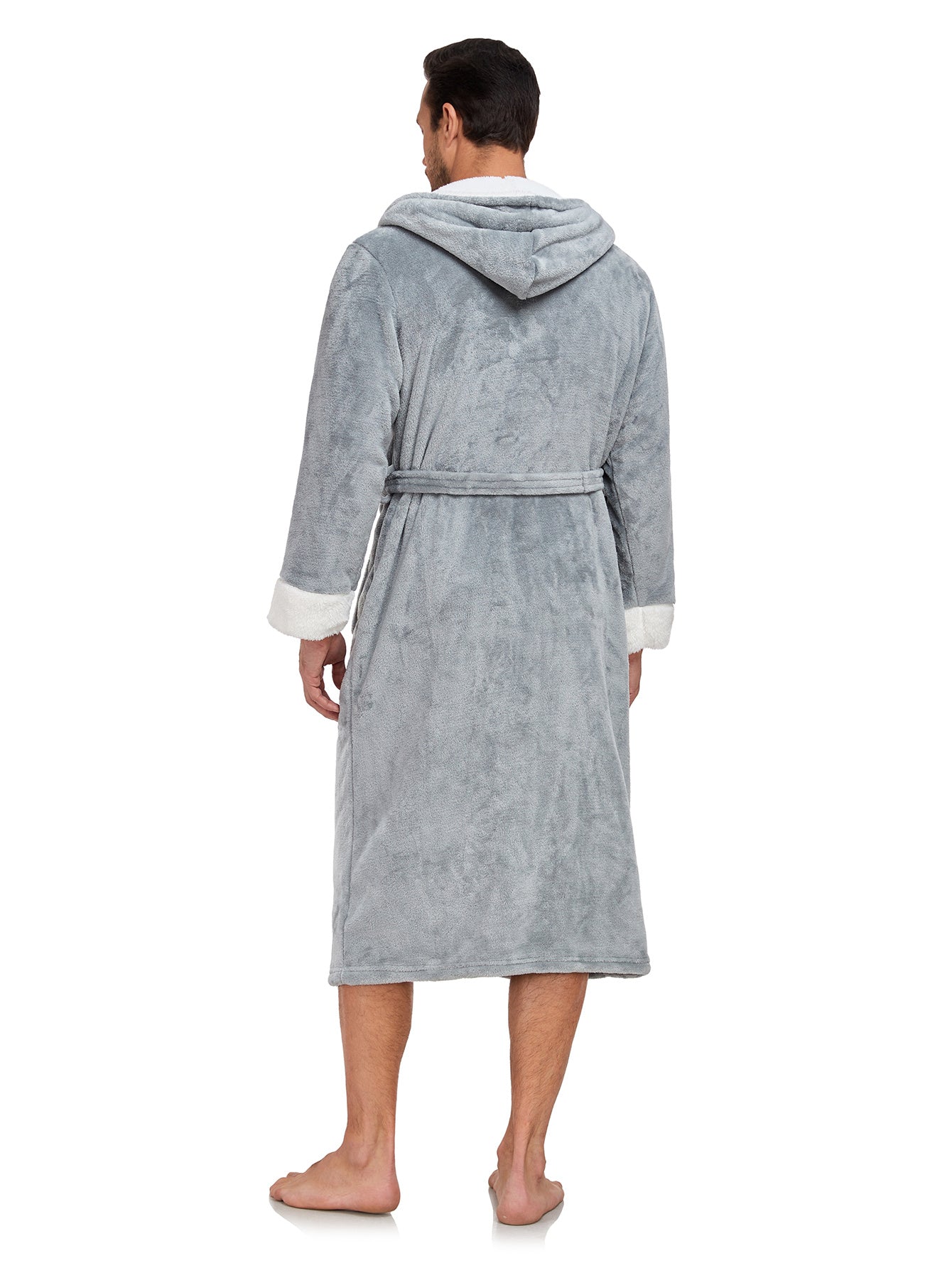 RONGTAI Ladies Long Fleece Bathrobe